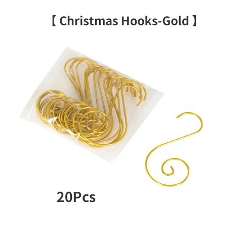 20 шт. металлический S-образный крючок с пентаграммой, рождественские елочные шары, кулон, рождественские украшения, чулки, рождественские шары, крючки