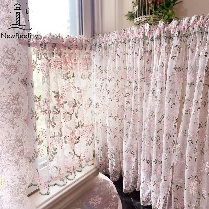 Романтическая французская кружевная полукороткая перегородка для штор без