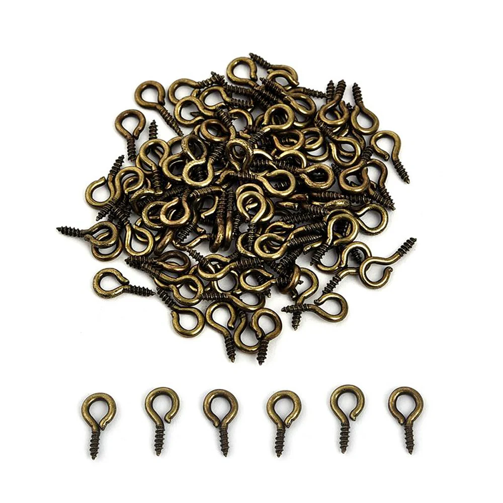 

100 шт. маленькие крошечные мини-булавки для глаз, крючки для глаз, люверсы с резьбой, 4 цвета, застежки, крючок для изготовления ювелирных изделий своими руками, фурнитура