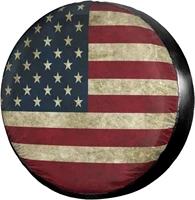 retro american flag spare tire cover waterproof dust proof wheel tire cover fit for jeeptrailer rv suv and many vehicle