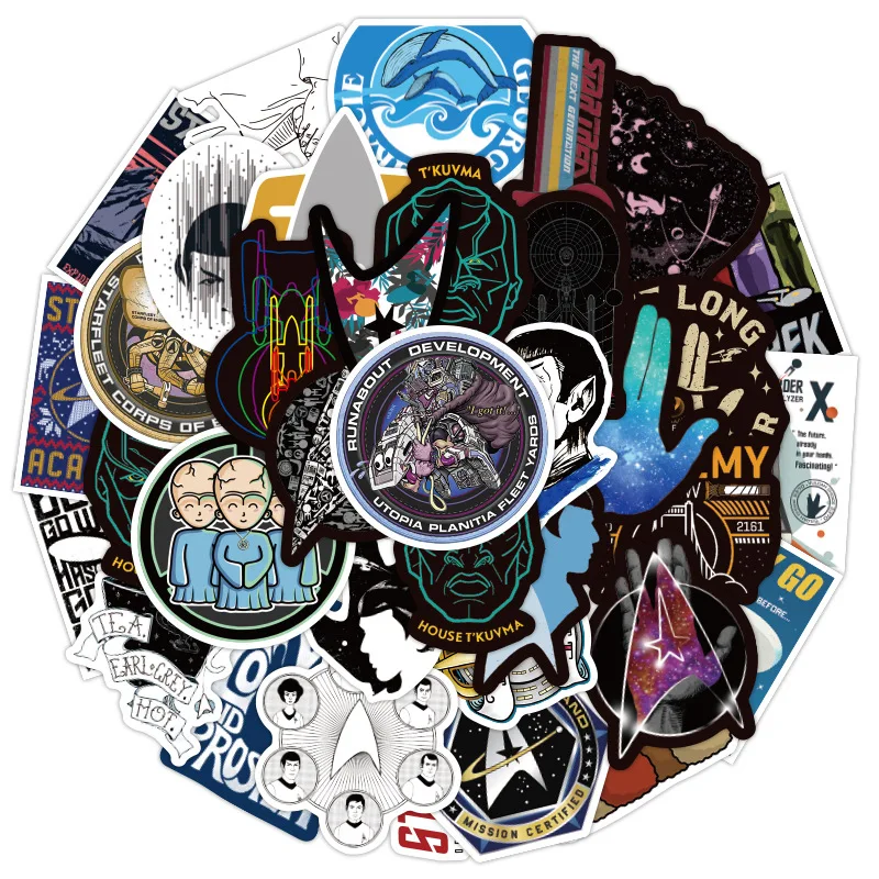 

50 шт., водонепроницаемые наклейки «Звездный путь»