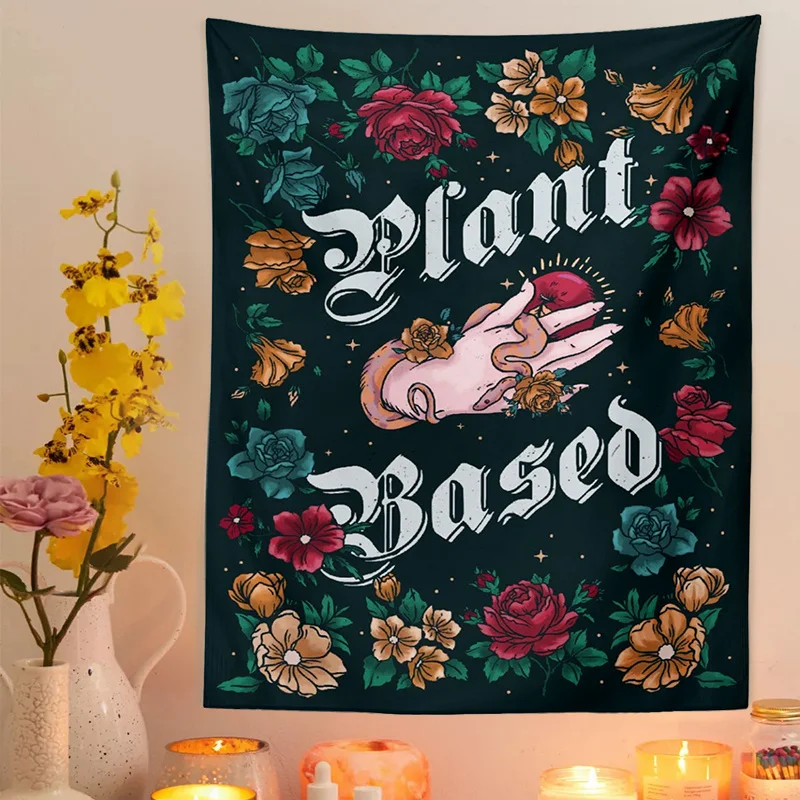 

Tarot растительный гобелен настенный Готический домашний декор ведро в богемном стиле Таро гобелен домашний декор хиппи комната для общежити...