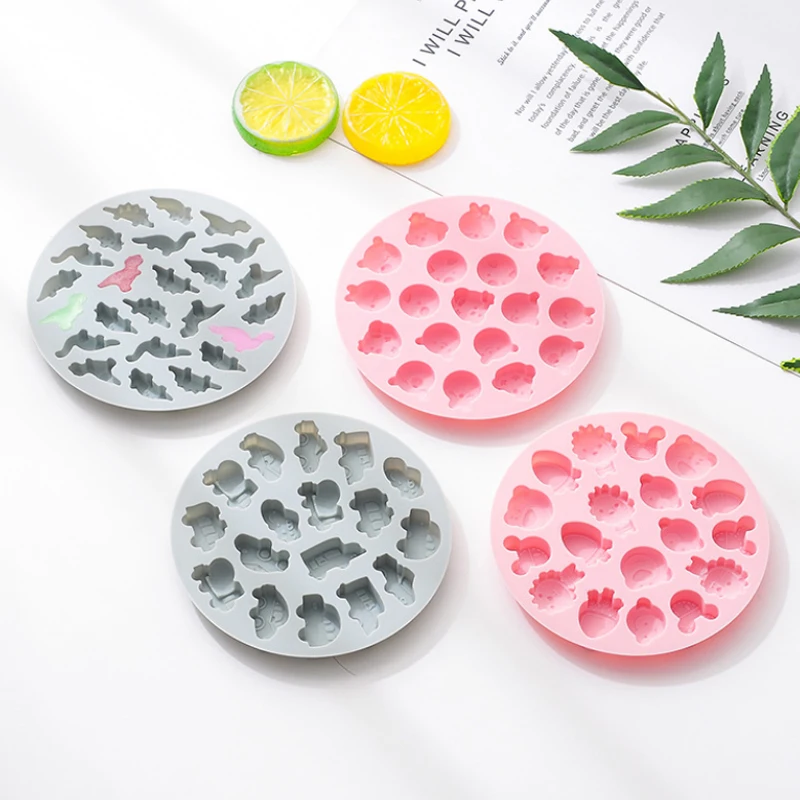 Cute Cartoon Dinosaur Mouse Head Soft Candy Jelly Silicone Mold DIY Chocolate Cake Decoration High Temperature Baking Tool |