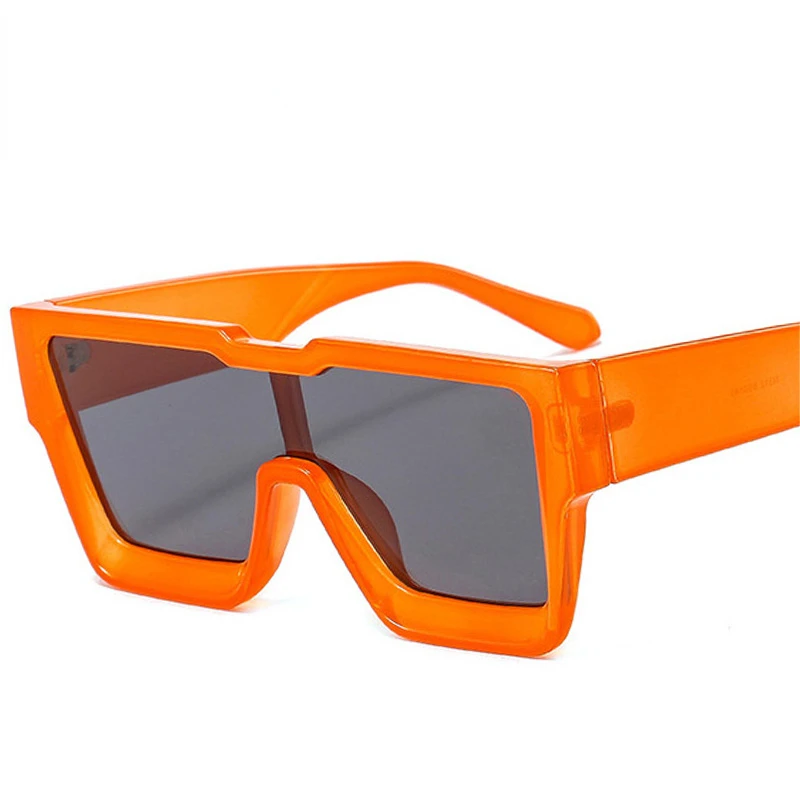 

Fashion Trending products Square One Piece Women Sunglasses Retro Men Outdoor Sports Shades UV400 Sun Glasses Orange Green Eyewe