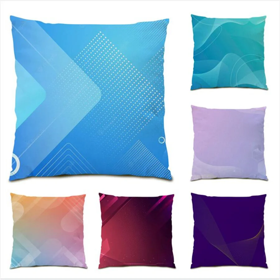 

Comfortable Colorful Cushion Cover Living Room Accessories Artistic 45x45 Simple Polyester Linen New Decorative Pillowcase E0120