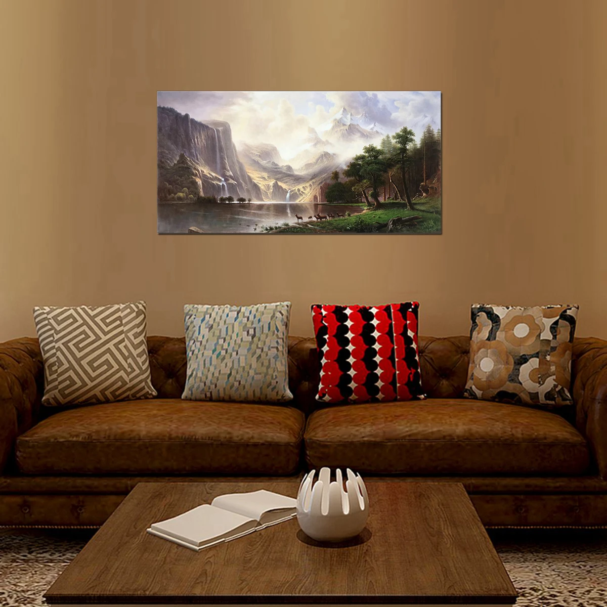 Коллекция 100% года, ручная работа, горы Калифорнии, пейзаж, искусство, ручная роспись, нерамка