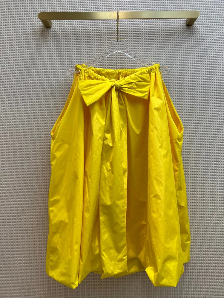 

High-end Sexy Off Shoulder Summer Maxi Dress for Women Elegant Bow Waist Sleeveless Loose Dresses Holiday A-line Party Vestidos