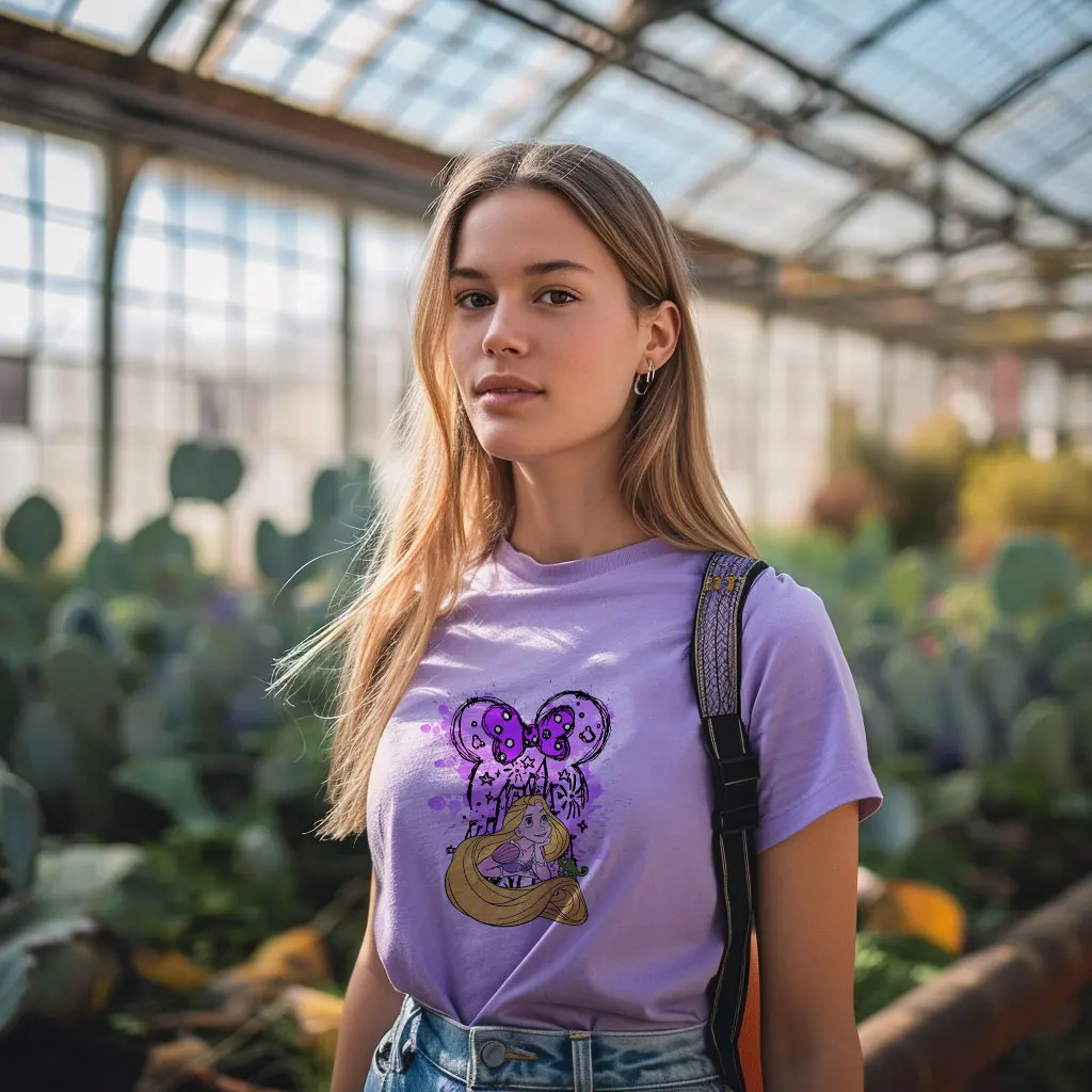 Акварельные наклейки для глажки принцесс Рапунцель Золушка Белль Русалка