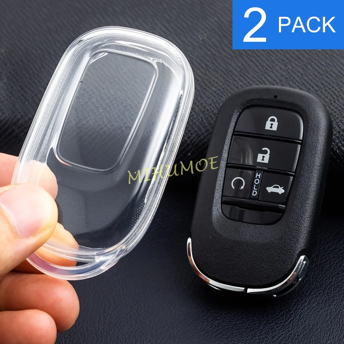 

2 шт. прозрачный чехол для автомобильного ключа для 2023-2025 Civic CR-V 11th CRV Vezel ZR-V ZRV HR-V HRV Accord Pilot 2024 Smart Remote Fob Case