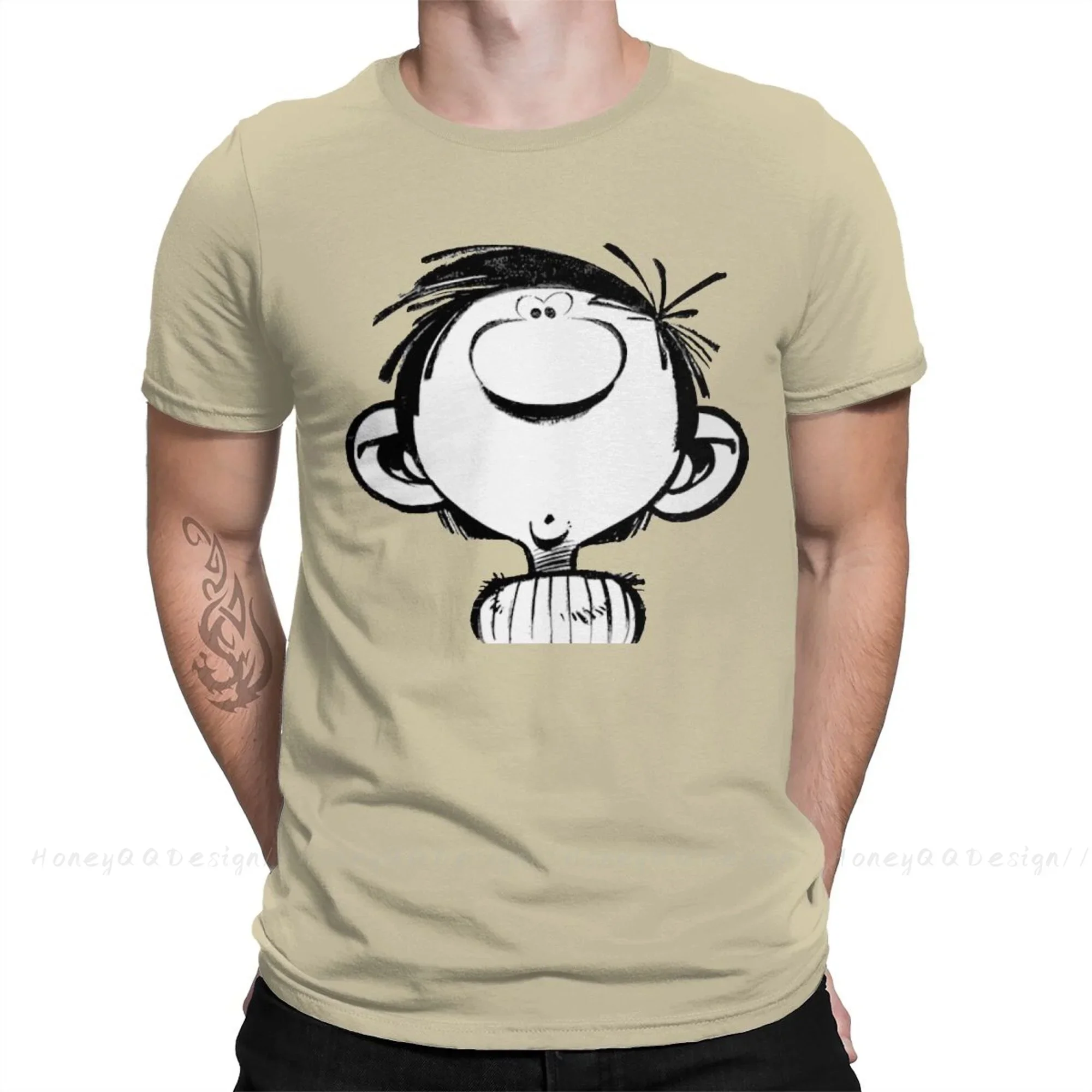 Футболка мужская оверсайз с коротким рукавом и принтом Гастон лагаваф