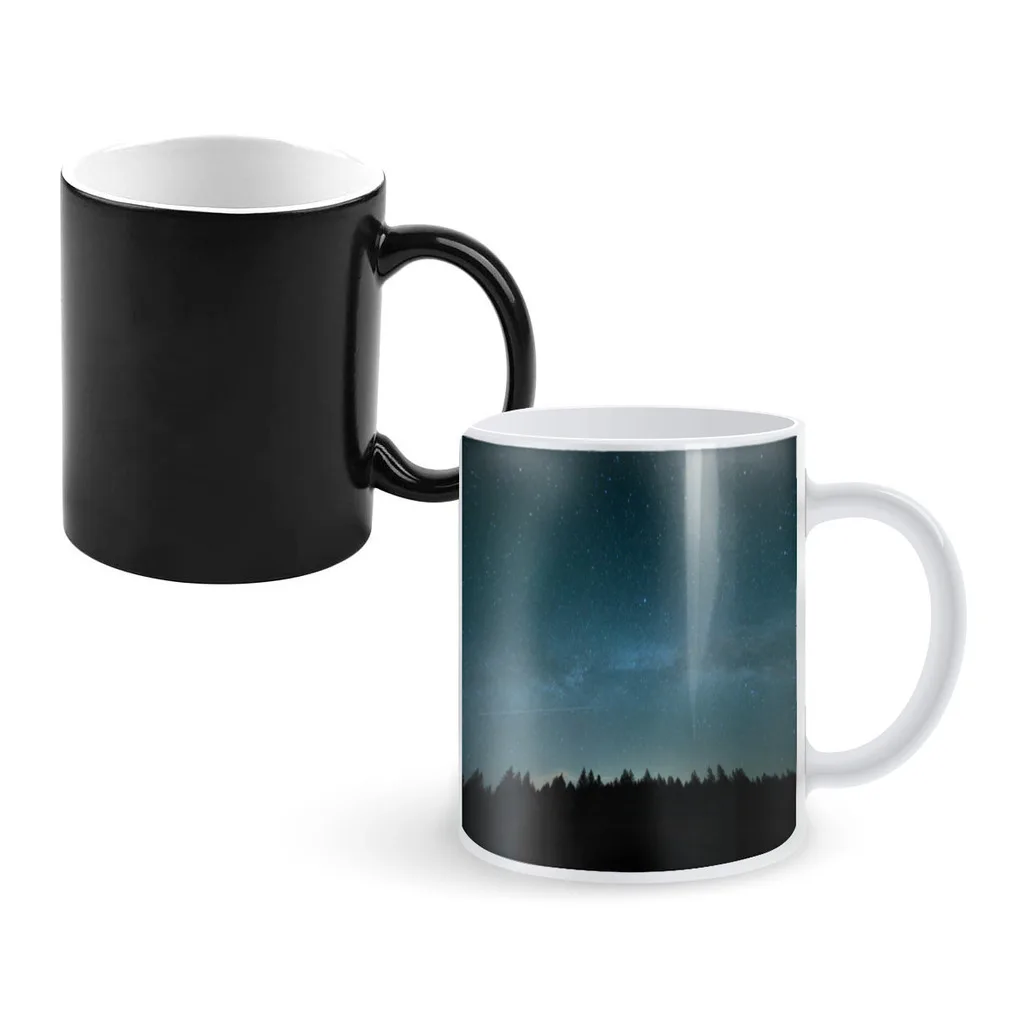 

2023 Universe Newest Design Creative Ceramic Coffee Mugs Heat Color Changing Milk Tea Cup ColorCup for Birthday Gifts