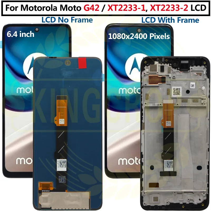 Оригинальный ЖК-дисплей 6 4 дюйма для Motorola Moto G42 с сенсорным экраном и дигитайзером