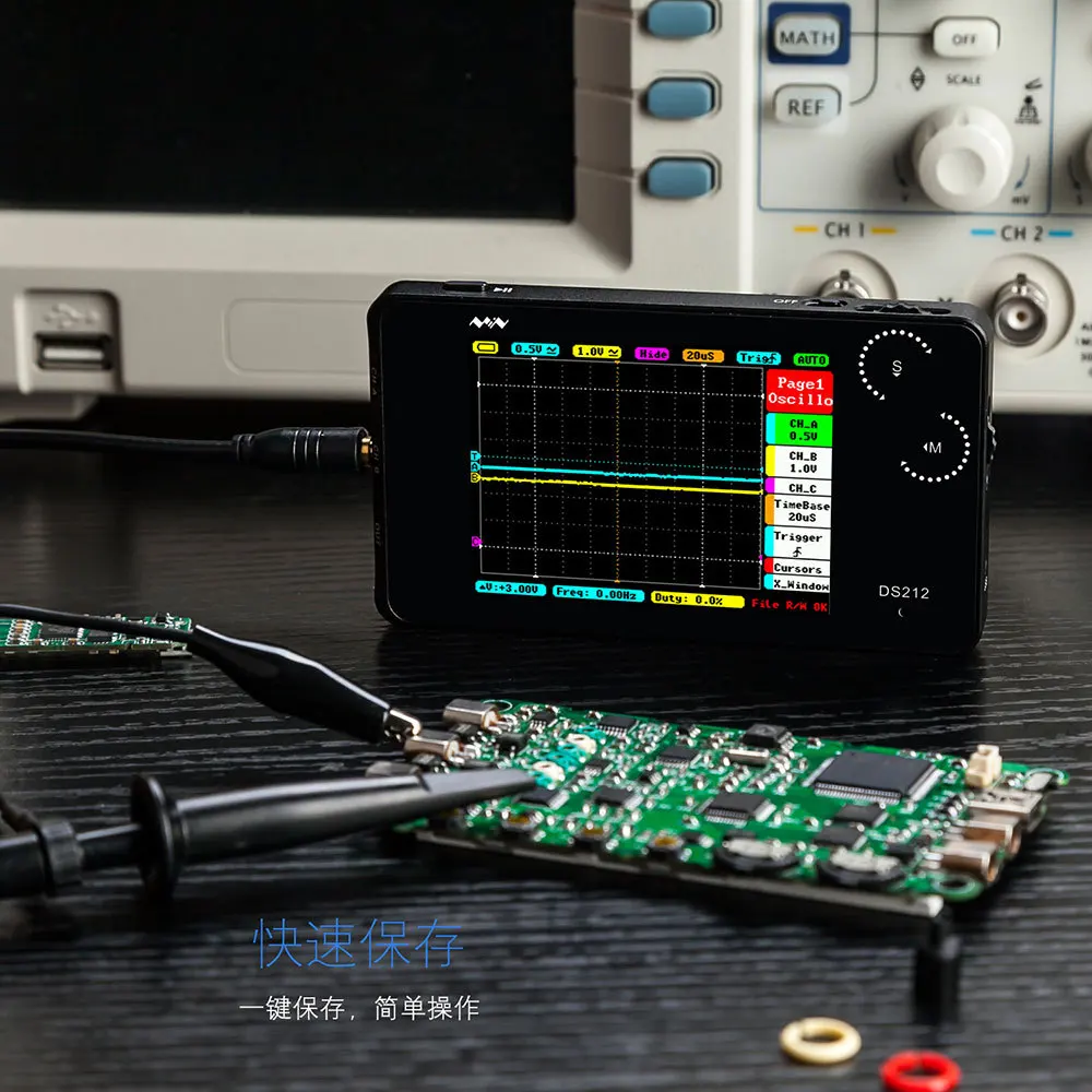 

Digital Storage Oscilloscope Handheld Mini Portable Oscilloscope Vehicle Maintenance Analysis Dual Channel DS212