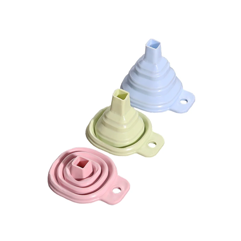 

2PCS Creative Silicone Folding Telescopic Funnel Creative Portable Household Liquid Dispensing Mini Foldable Funnel Kitchen Tool