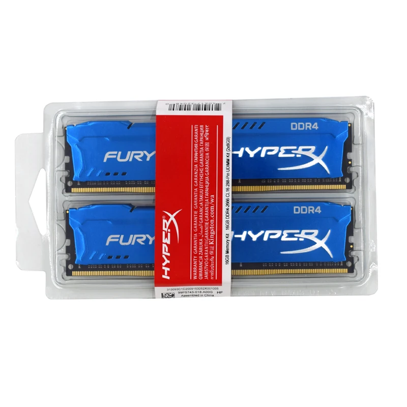 Модуль памяти DDR4 RAM 16GB 32GB 2x8GB 2x16GB Kit 3200 2400 2133 2666MHz для настольных компьютеров с 288 контактами, напряжением 1.2V, стандартом DIMM и поддержкой HyperX Memory.