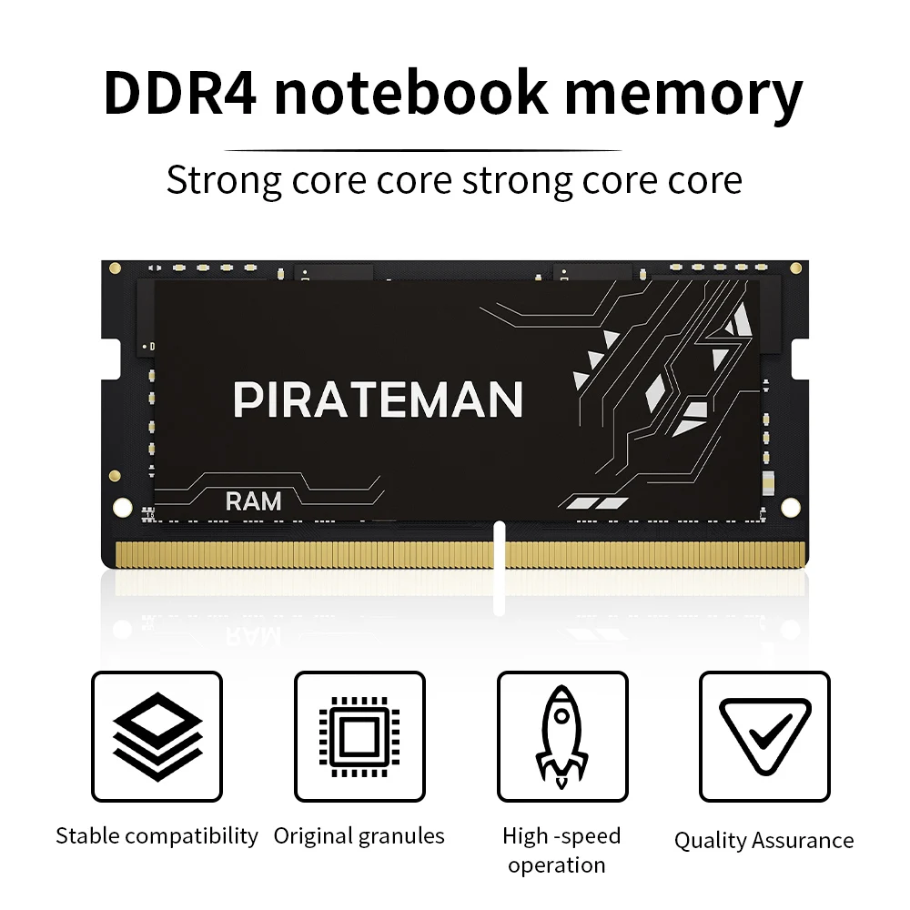 Оперативная память для ноутбука PIRATEMAN DDR4 4 ГБ 8 16 2400 2133 2666 3200 МГц 19200 17000 21300 SODIMM RAM Memory