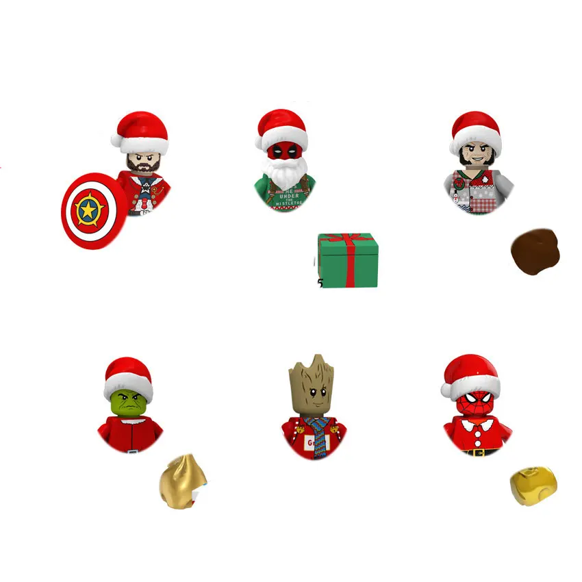 

DISNEY Christmas Superhero Thanos Loki Deadpool Thor Wars Building Blocks Han Solo Obi-Wan Boba Fett Brick Action Figure Kid Toy