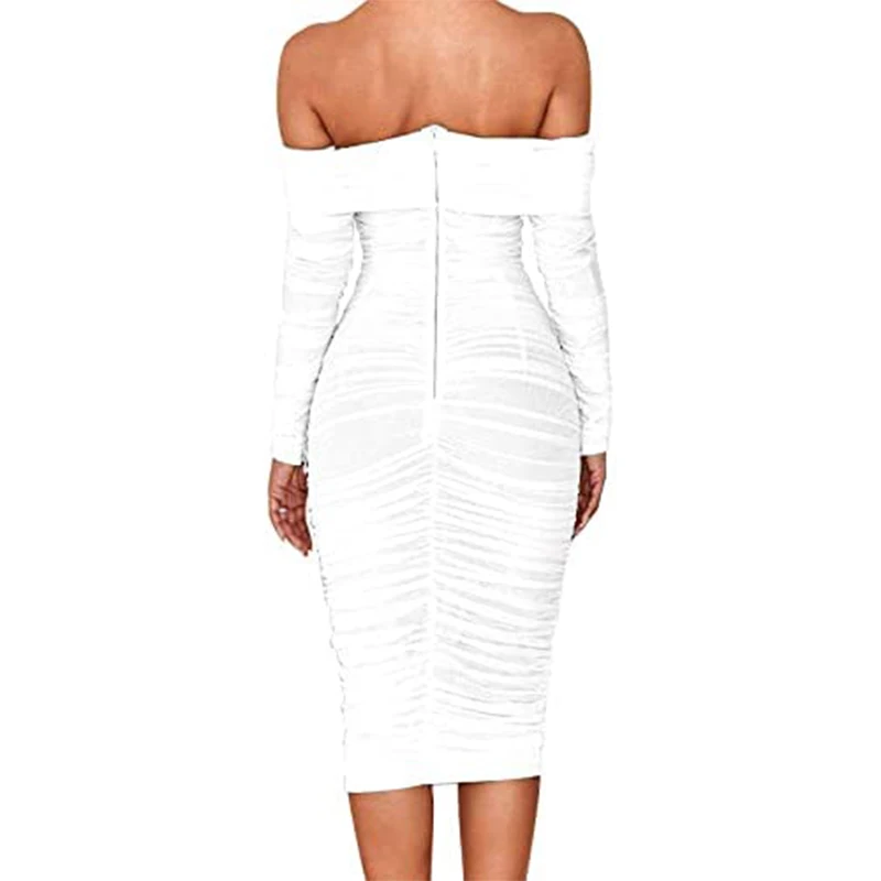 Женское вечернее платье с юбкой-годе длинным рукавом и воротником-стойкой |