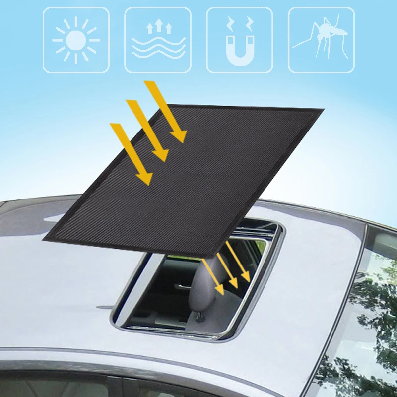 Parasol para coche a prueba de mosquitos, pantalla de ventana magnética, a prueba de polvo, para exteriores, ojal para ventana