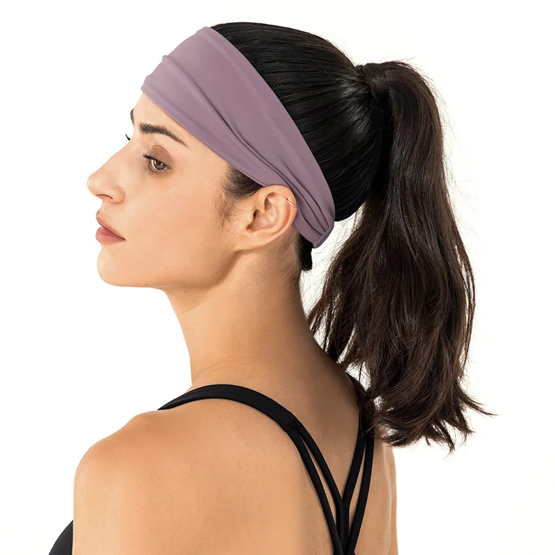 Sports Hair Band Women's Anti Sweat Headband Sweat Absorbing and Guiding Headband, Yoga, Running, Fitness, Wide Hair Band