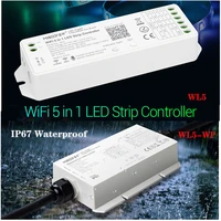 miboxer wifi 5 in 1 light controller waterproof ip67 wl5 wpnon waterproof wl5 led wifi controller dc 12v 24v