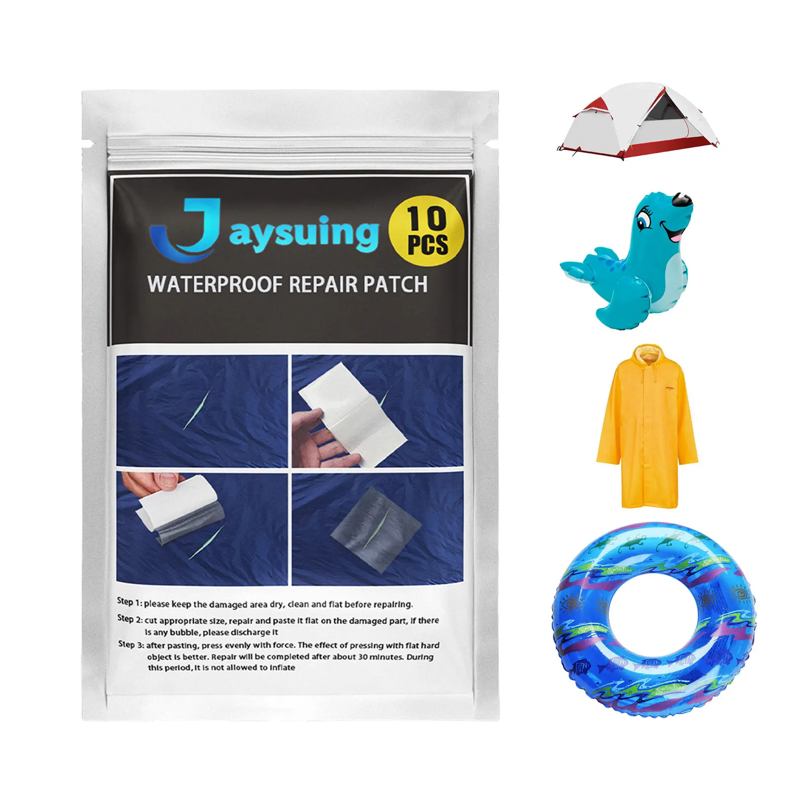 

Multifunctional Tent Repair Tape Waterproof Fabric Vinyl Repair Tape Tenacious Sealing Tapes For Exercise Ball Kayak Inflatable