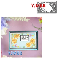 yjmbb 2022 new bloem bladeren frame 5 metal cutting dies scrapbook album paper diy card craft embossing die cutting