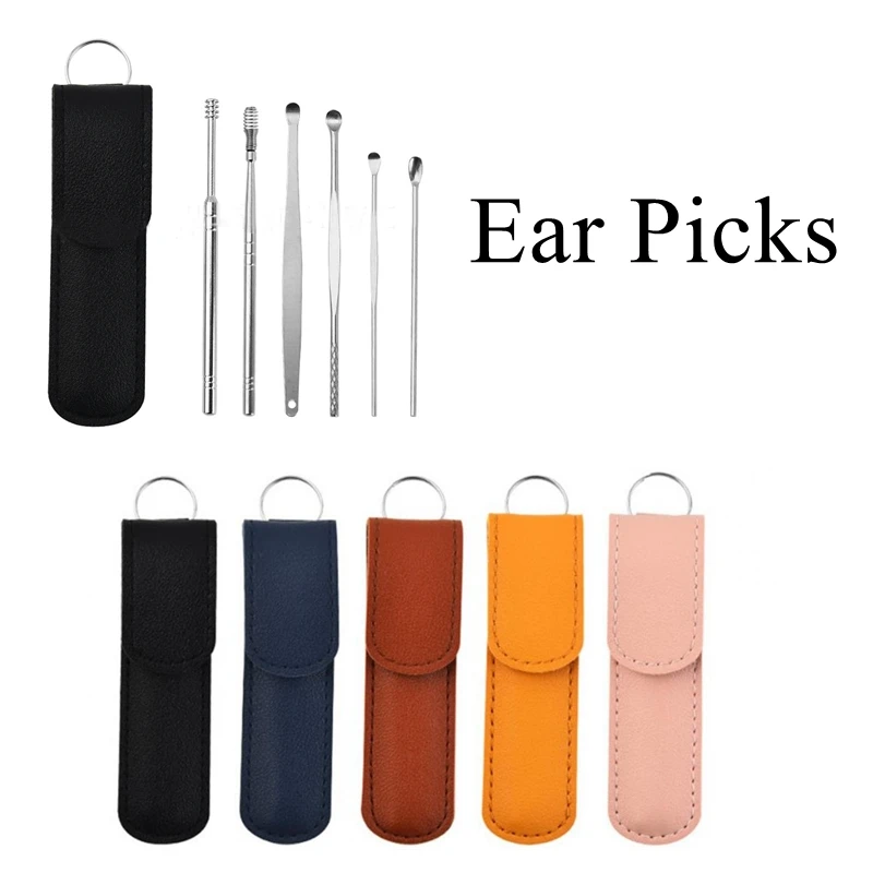 

6pcs/set Ear Cleaner Ear Wax Removal Tool Ear Pick Stick Earwax Remover Cleanser Spoon Cheap for 1 Cleaning Your Ears Kit