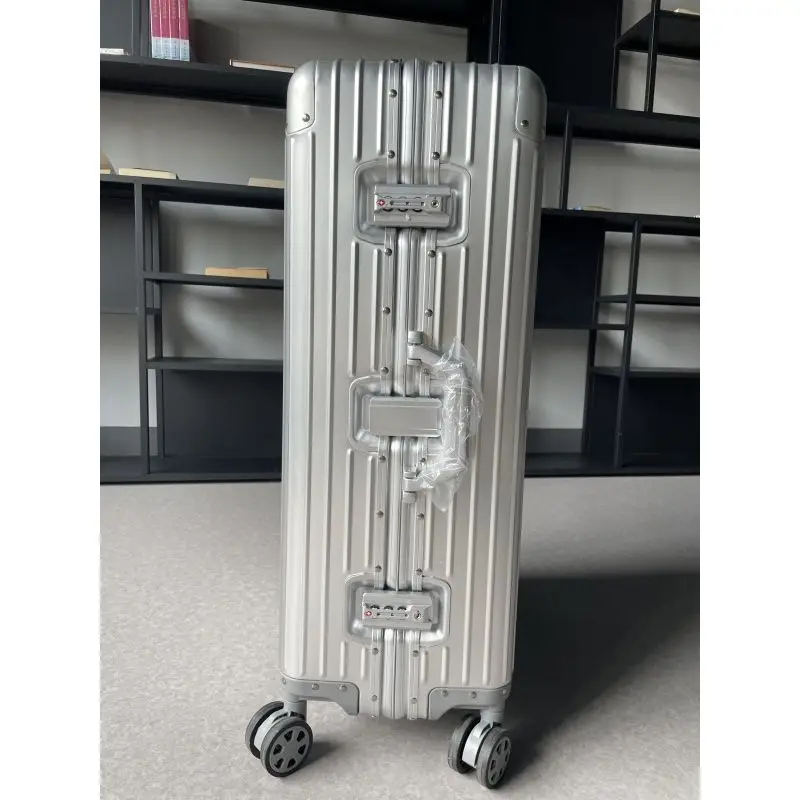 Aluminum-Magnesium Alloy Trolley Case Luggage Boarding Suitcases With Wheels Free Shipping 29 Inch Promotion