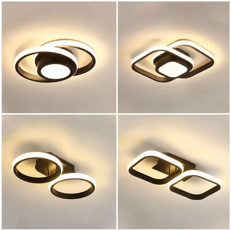 

LED Ceiling Lamp for Corridor Balcony Black&white 20W 22W 32W 36W Indoor Ceiling Lighting for Bedroom Living Room 110-220V