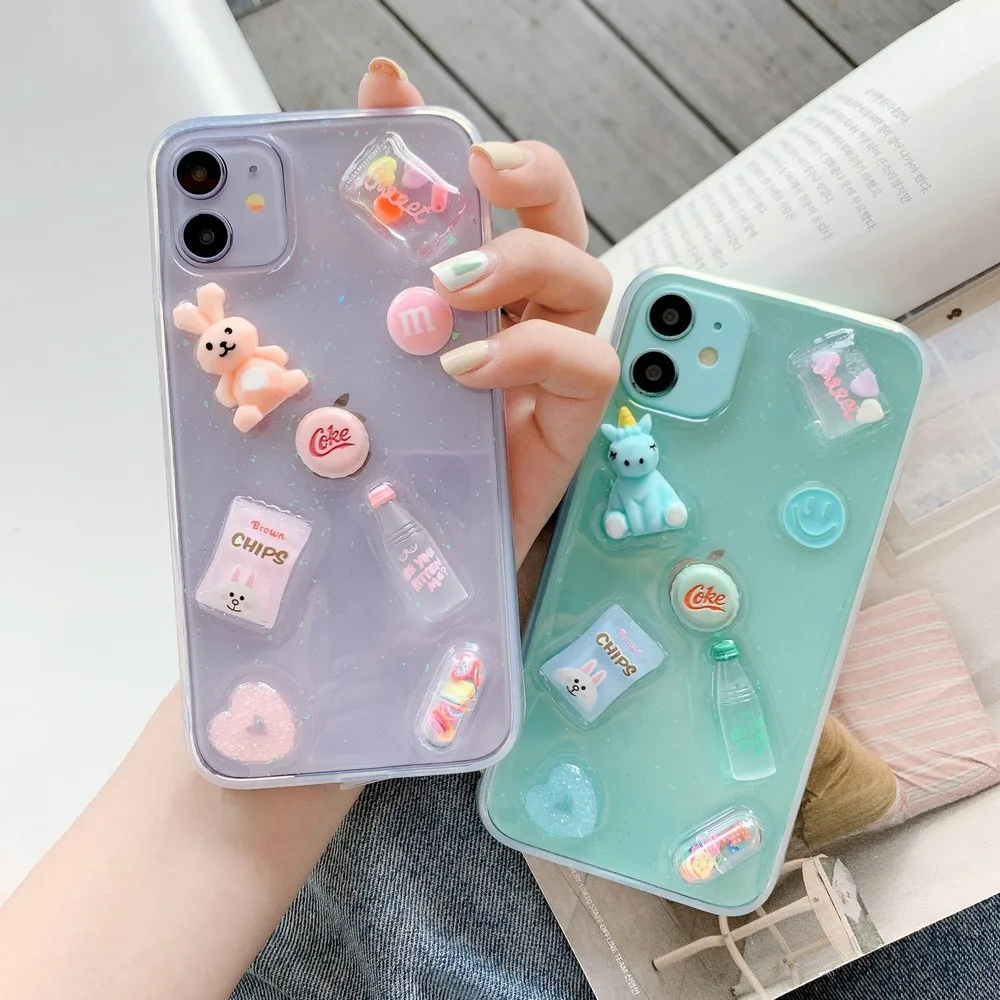 

Cartoon three-dimensional adhesive dripping soft For iphone XS X XR XSMAX 7 8 Plus SE 2022 14 13 12 11 Pro ProMax Cases Cover