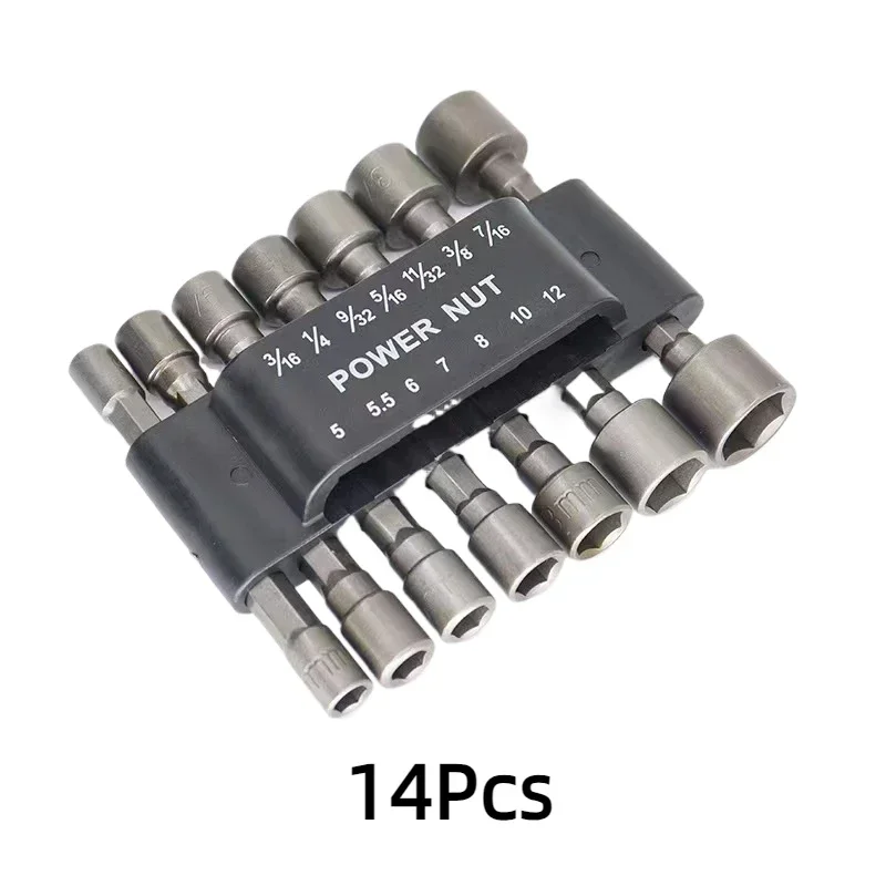 14 шт. шестигранные головки насадки с втулкой набор отверток Schroevendraaier бит