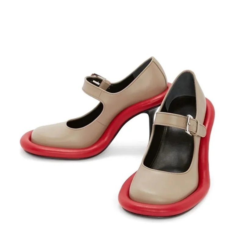 faux leather pumps women designer shoes thin high heels pumps woman party dress OL shoes spring summer shoes classic Mary Janes