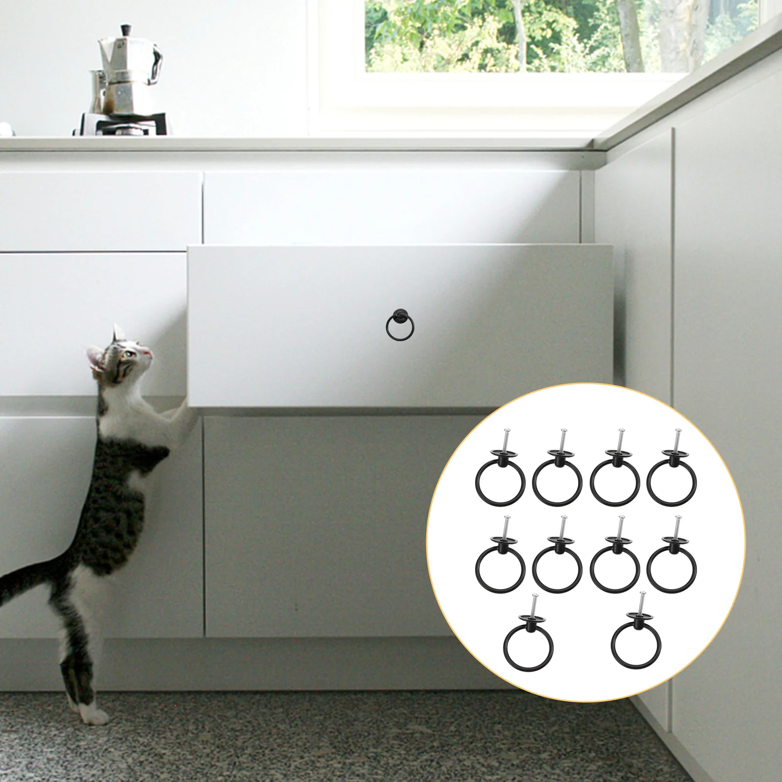 

10pcs Zinc Alloy Knobs Single Hole Handles Cabinet Door Handles