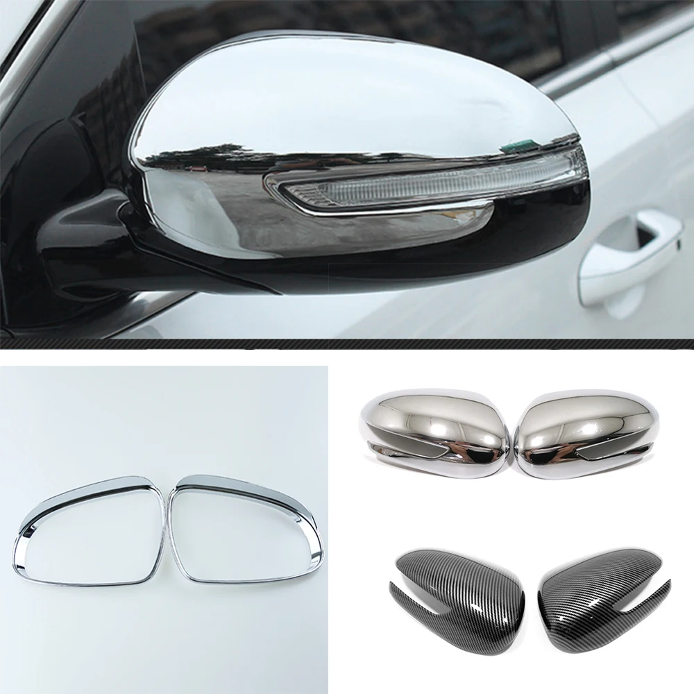 

For Kia Sportage 4 QL KX5 2016 2017 2018 2019 2020 ABS Chrome Car side door rearview mirror rain eyebrow cover Trim accessories
