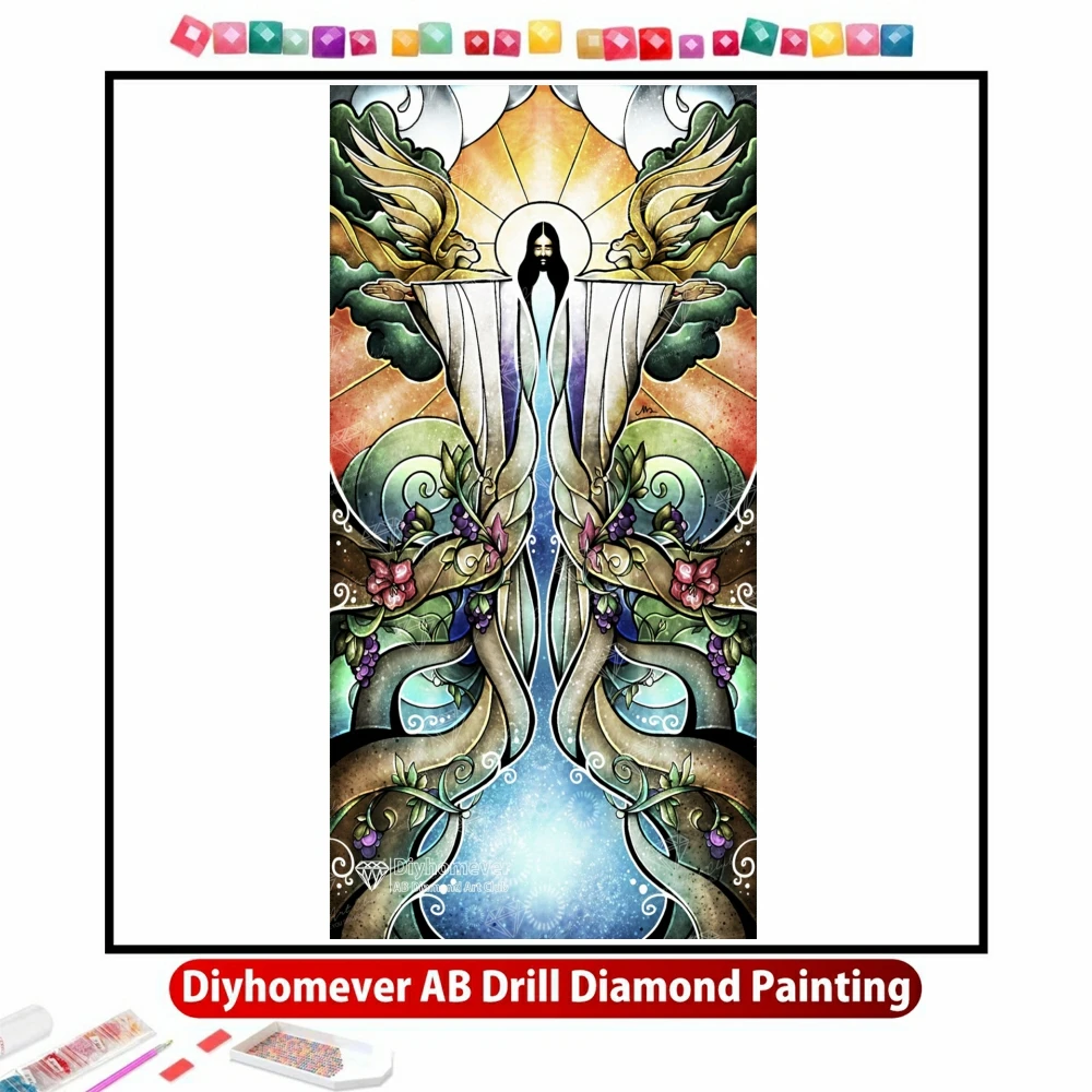 

The Wells of Salvation 5D DIY AB Diamond Painting Mosaic Jesus Art Cross Stitch Rhinestones Handmade Embroidery Home Decor Gift