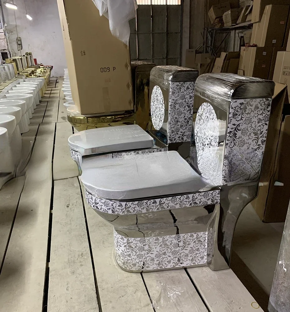 Дизайнерская Золотая унитаза набор унитазов золотого цвета раковина для