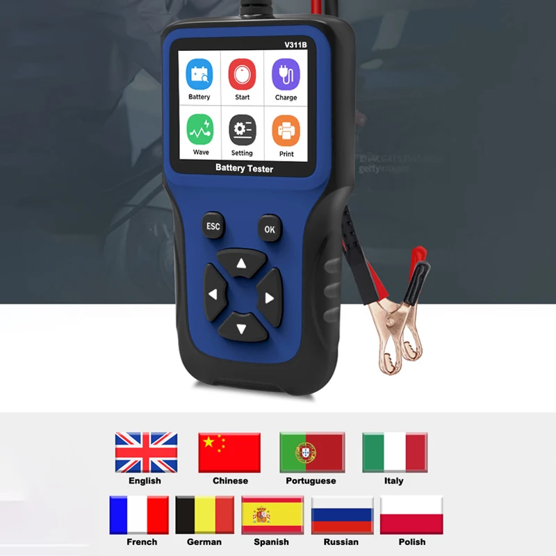 

Автомобильный Аккумуляторный детектор V311B, измеритель емкости аккумулятора, 12 В, с цифровым дисплеем