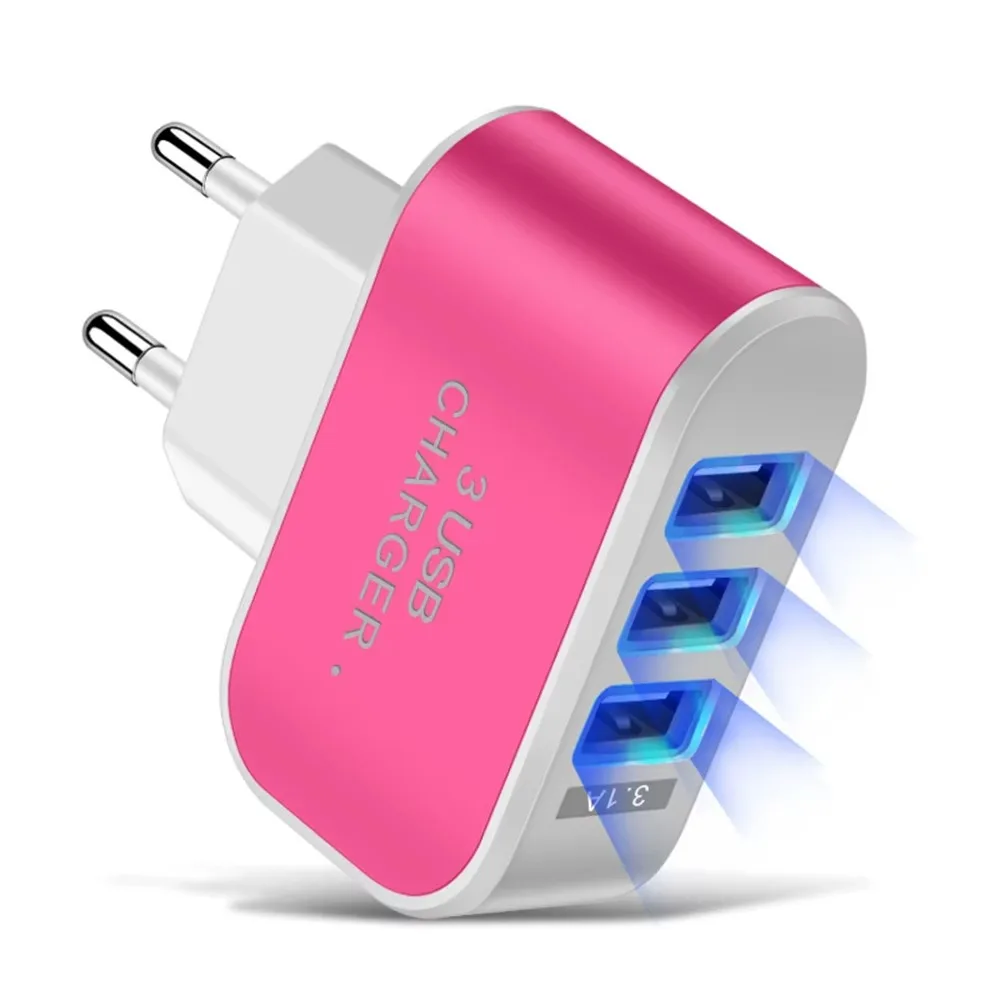 USB-зарядное Устройство 3-в-1 Для Телефонов Стандартная Розетка Европы И США