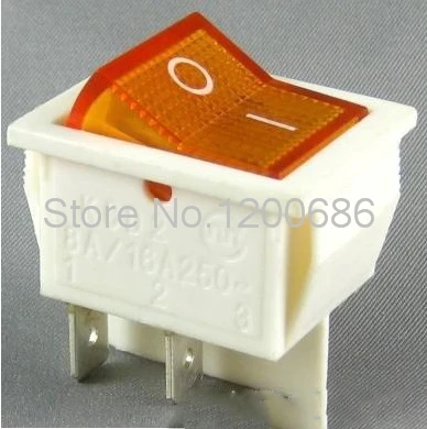 На открытии Shanghai Wing Star ship switch KCD4 KCD2-21NC 16A 4 фута желтая светильник-желтая оболочка 220 В