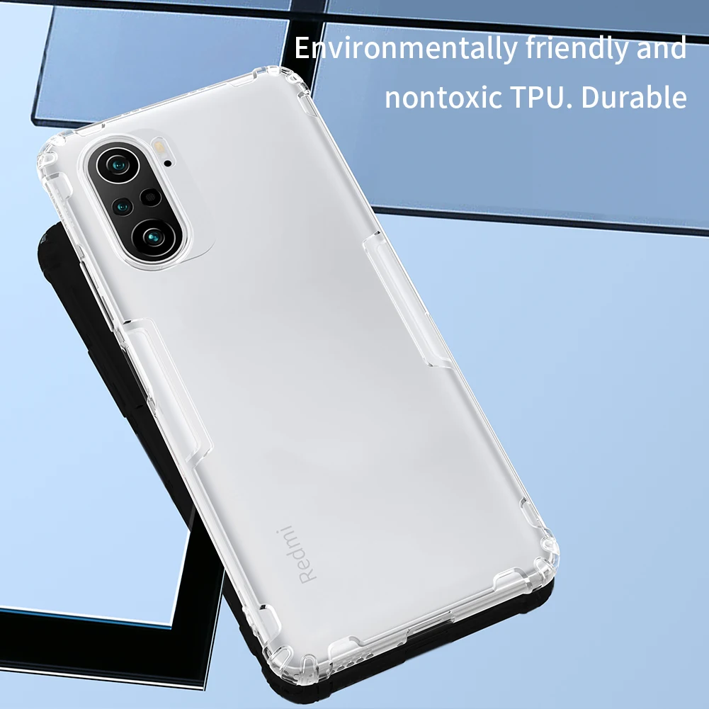 

Чехол для Xiaomi Poco F3, чехол Poco F3, чехол NILLKIN Nature из ТПУ, прозрачный мягкий чехол-накладка для Poco F3