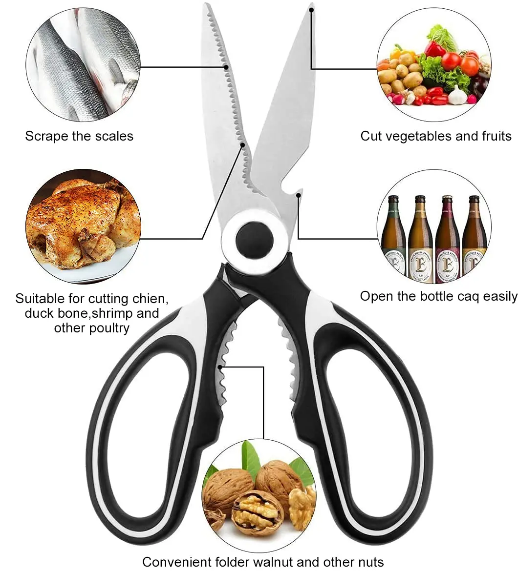 

Kitchen Accessories Scissors Kitchen Shears Stainless Steal Multi Function Tool For Vegetable Green Onion Meat Barbecue