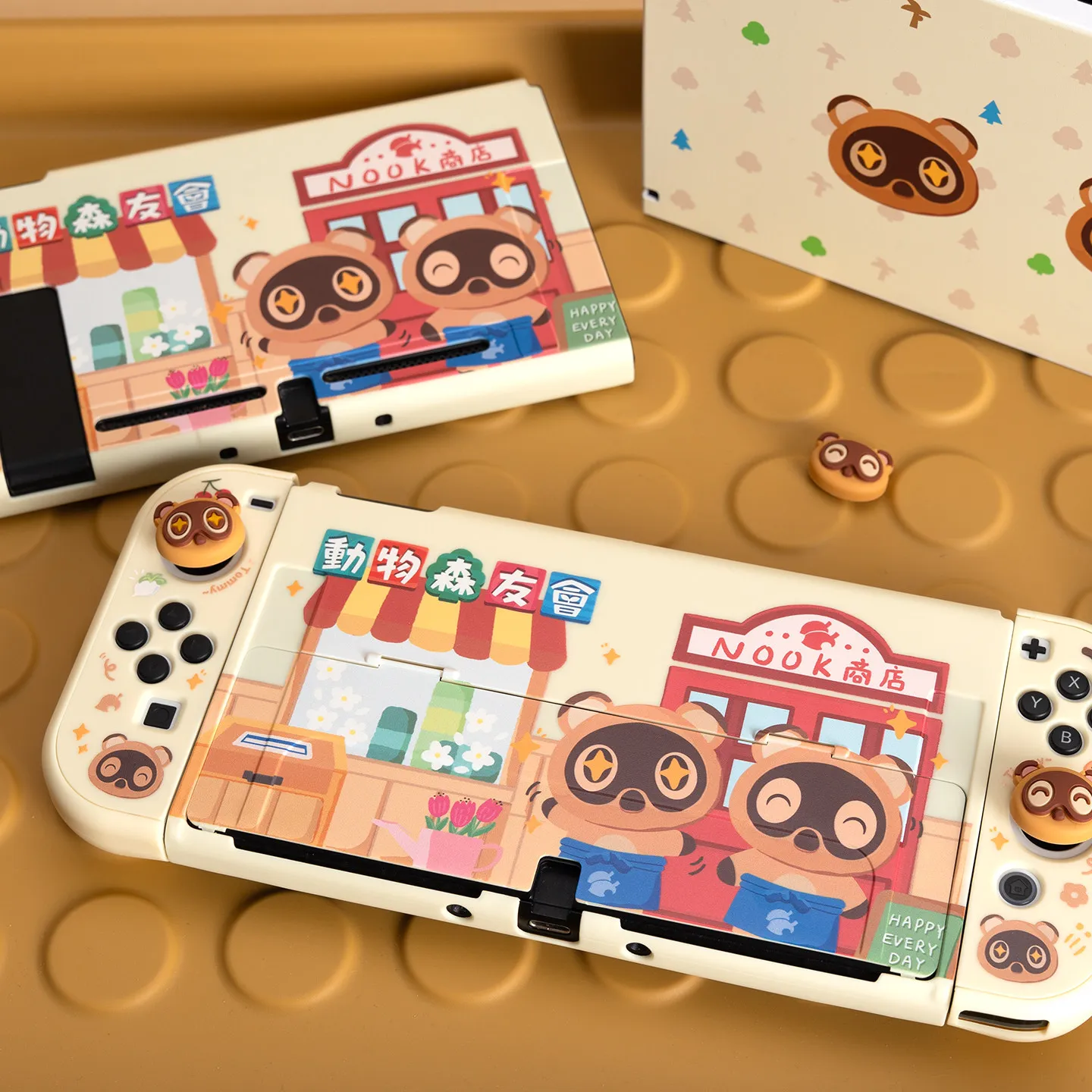 Фото Защитный чехол для Nintendo Switch 2 с милым мультяшным енотом, настраиваемый, для OLED и NS Lite, аниме-аксессуар, подарок на день рождения №2