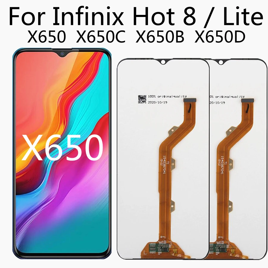 6 52 ЖК-дисплей для Infinix Hot 8 X650C преобразователь сенсорного экрана в сборе X650B X650D X650