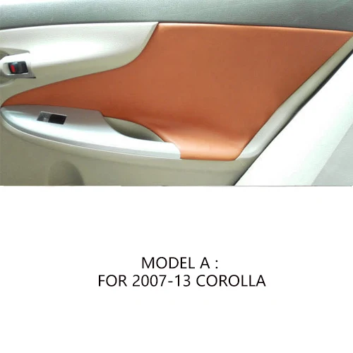 

Для Toyota Corolla 2007 2008 2009 2010 2011 2012 2013 2 шт./компл. панель дверной ручки автомобиля, подлокотник из микрофибры, кожаный чехол