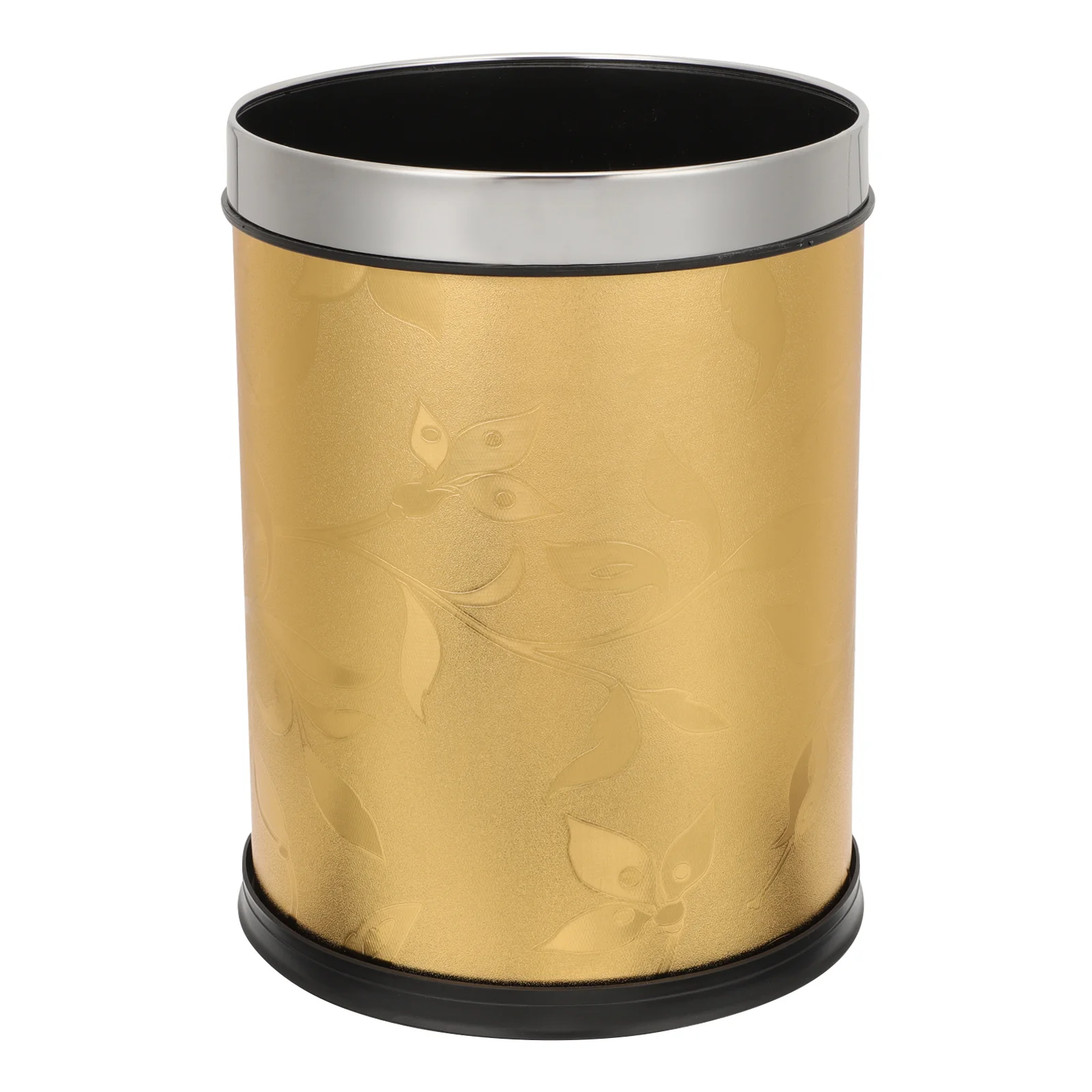 

Bathroom Garbage Container Rubbish Can Gold Trash Can Trash Bin Outdoor Home Waste Basket Garbage Container Bin Work Desk Decor