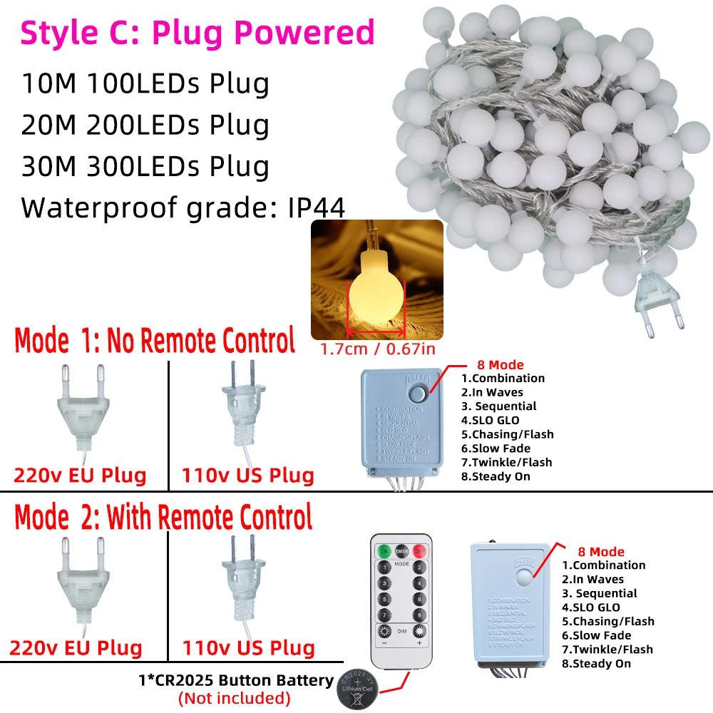 Рисунок 4 - Светодиодная гирлянда с вишневыми шариками