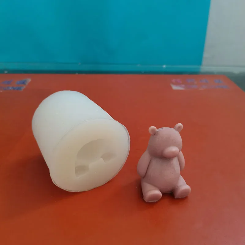 Форма в Корейском стиле с маленьким медведем модель толстого пирса силиконовая