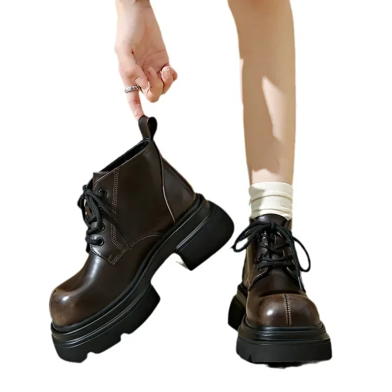 Женские осенне-зимние и осенние ботинки 2024 женская обувь короткие сапоги на