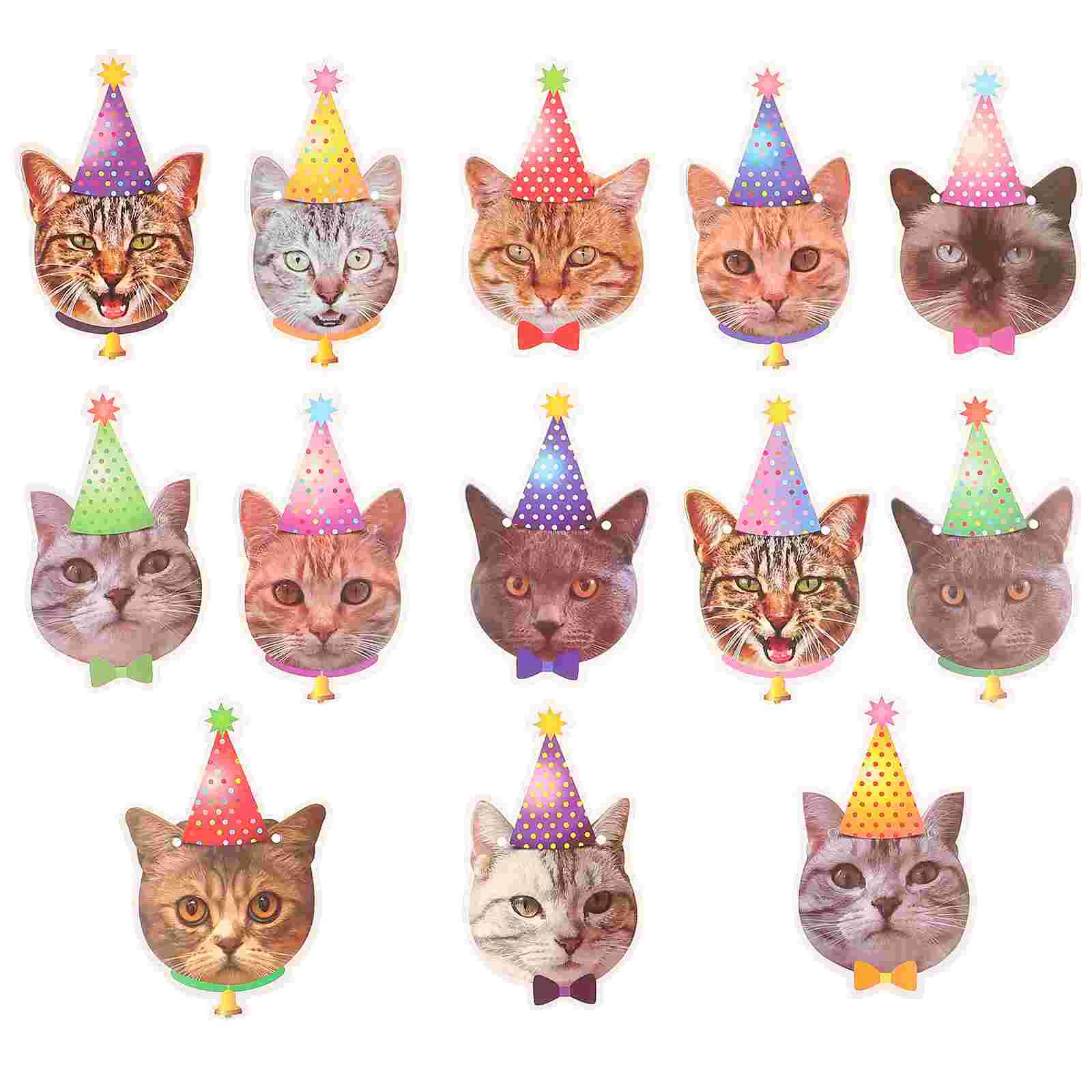 

2pcs Cat Banner Decor Animal Party Banner Ornament Theme Party Banner